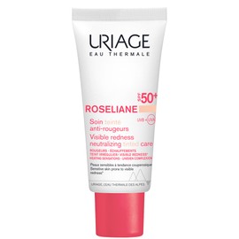 Uriage Roséliane CC SPF50+ - Crema con Color Anti-Rojeces - Protección Solar UVA/UVB - Hidratante y Calmante - Tono Claro - No Comedogénica - 40ml