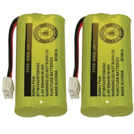 JustGreatDealz Battery BT8001 / BT8000 / BT8300 / BT18433 / BT28433 / BT184342 / BT284342 / 89-1335-00/89-1344-01 / BATT-6010 / CPH-515D Compatible with AT&T Cordless Telephones (2-Pack)
