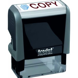 Trodat Office Printy Stamp Self-inking Copy 18x46mm Reinkable Red and Blue Ref 43241