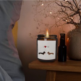 Mancheng-zi Love Candle, I Love You Gifts for Her, Love Gifts for Her, Valentines Day Anniversary Wedding Gifts for Her Girlfriend Wife, Scented Candles for Women, Dachshund I Love You Scented Candles