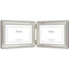Siena Double Border Bead Silver Picture Frame, Tarnish Resistant Finish,