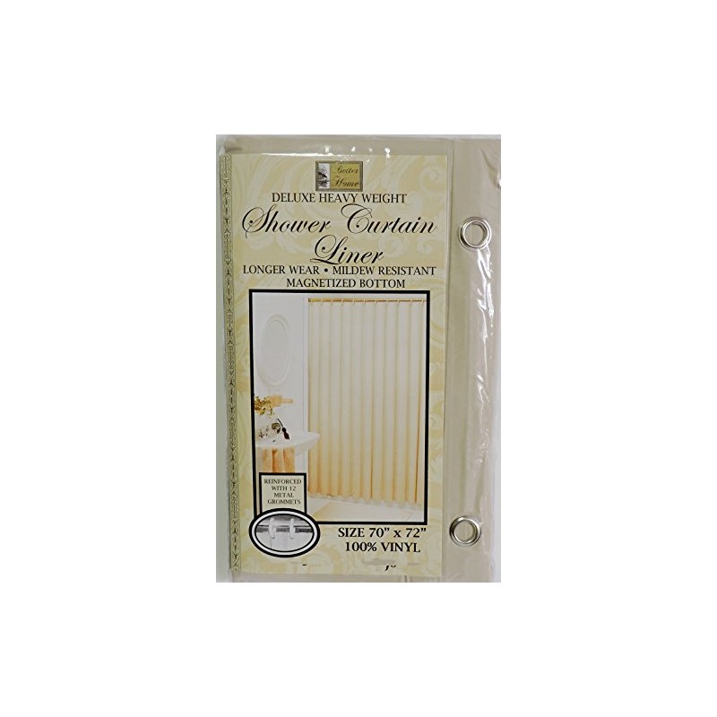 Dependable Industries inc. Essentials Magnetized Bathroom Shower Curtain Liner 70"