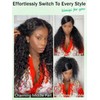 KLAIYI Water Wave Curly Bye Bye Knots Glueless Wigs Human