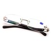 Men Rectangular Rimless Designer Fashion Reading Glasses/w Anti-reflective AR Coating