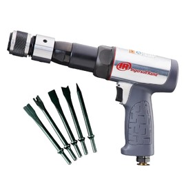 Ingersoll Rand Martillo Neumático de Cañón Largo con Vibración Reducida 119MAXK, Juego de Cinceles de 5 piezas, 2530 BPM, carrera de 3-1/2", vástago redondo