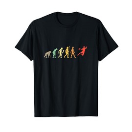 Pallamano Evoluzione Regalo Vintage Giocatore Di Pallamano Maglietta