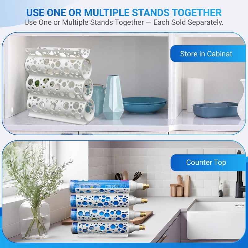 SIMPLOR CO2 Canister Cylinder Stand Rack Organizer Space Saver for