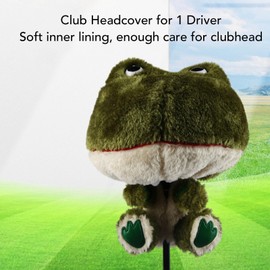 Plush Club Headcover, Funny Cartoon Plush Club Headcover, Unique Animal Design Cover Men Women, Made with Premium Material, Built in Club Clip for 1 Driver
