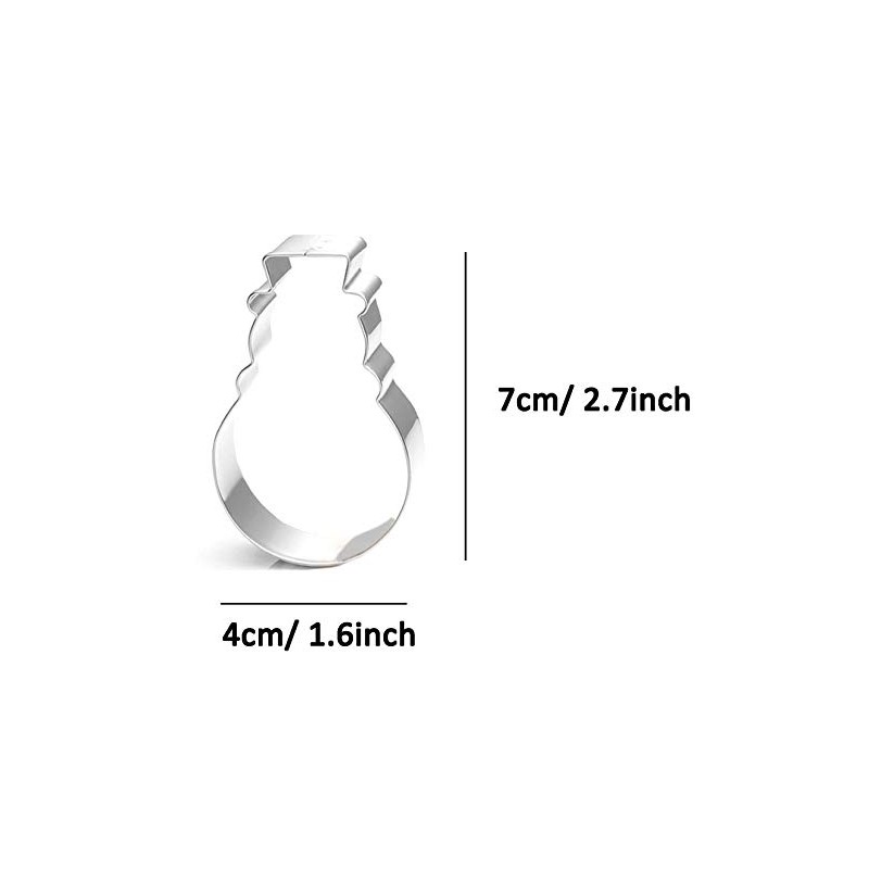WJSYSHOP Mini Christmas Snowman Cookie Cutter Stainless Steel