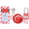Cable Lock Kit Adjustable Insulation Universal for Valve Red Energy