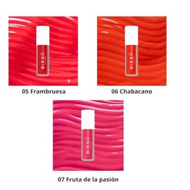 Bissu Set de Aceites Labiales, 7 Tonos: Vainilla, Avellana, Frutos del Bosque, Jamaica, Frambruesa, Chabacano, Fruta de la Pasión