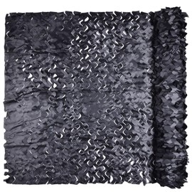 (16.4ftx1.5m/5mx1.5m, Black) - iunio Camo Netting, Camouflage Net, Bulk Roll, Mesh, Cover, Blind for Hunting, Decoration, Sun Shade, Party, Camping, Outdoor