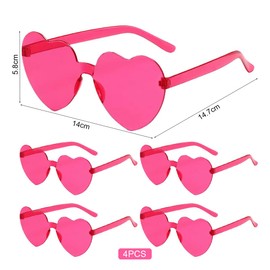 Sprinlot Heart Sunglasses Colourful Heart Party Glasses Heart Shaped Glasses Heart Shape 3