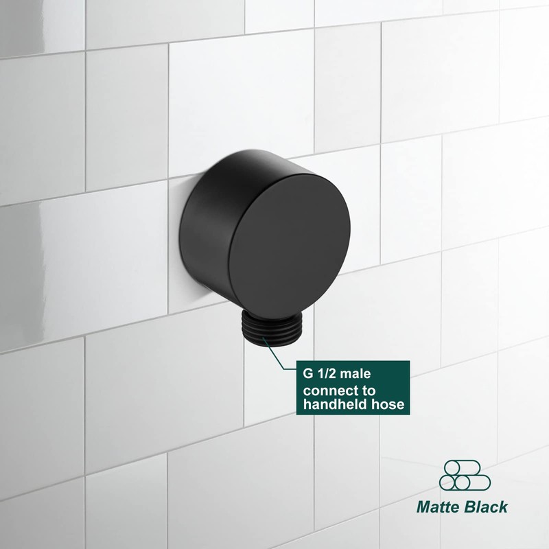 Heyalan Wall Mount Shower Hose Connector for Shower Handheld Brass
