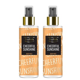 Infinix DeepFresh Body Mist Cheerful Sunshine - Pack of 2 (5.7 Oz each) – Long-Lasting Perfume Spray with Jasmine & Sandalwood