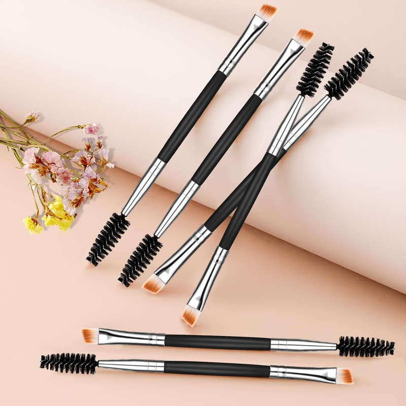 Yoizyfree 6 pcs Duo Eyebrow Brush,Eyelash Brush Mascara Wands Spoolie