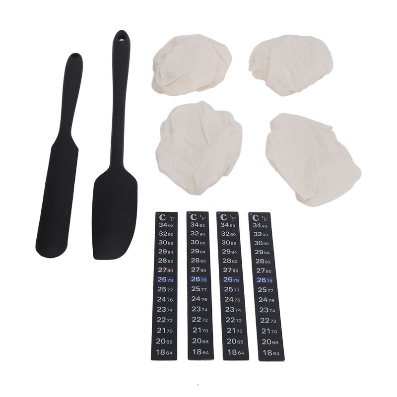 Sourdough Starter Set with Thermometer Strip Cloth Cover Efficient Bread