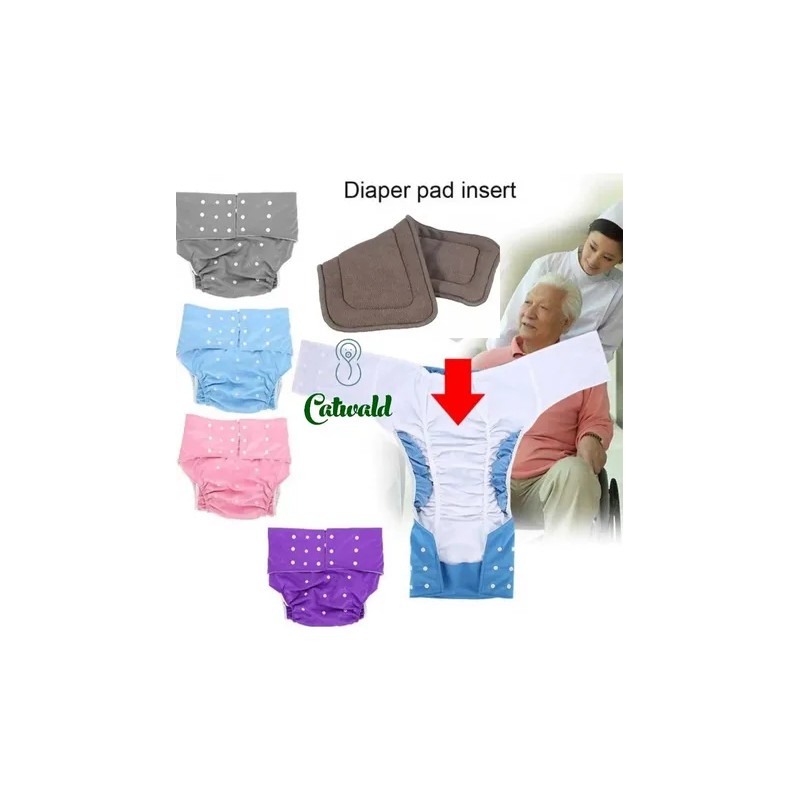 Pañal Ecológico Catwald Para Adulto Con 2 Insertos Nocturno