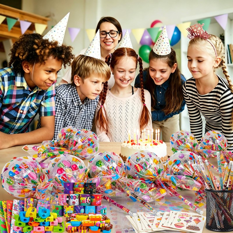 Classroom Birthday Gifts 24 Pack, Giant Lollipop Stationery Birthday Gifts