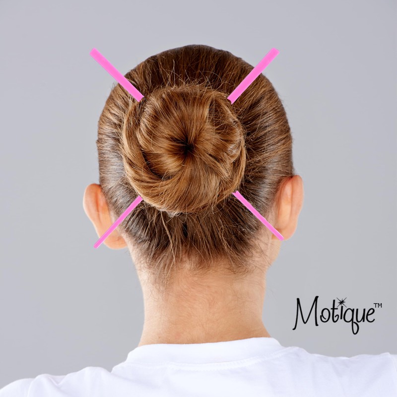 2 Hair Sticks Solid Straight Chopsticks (Pink)