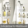 SRIWATANA Shower Caddy Organizer Hanging Over Head, Bathroom Shower Rack