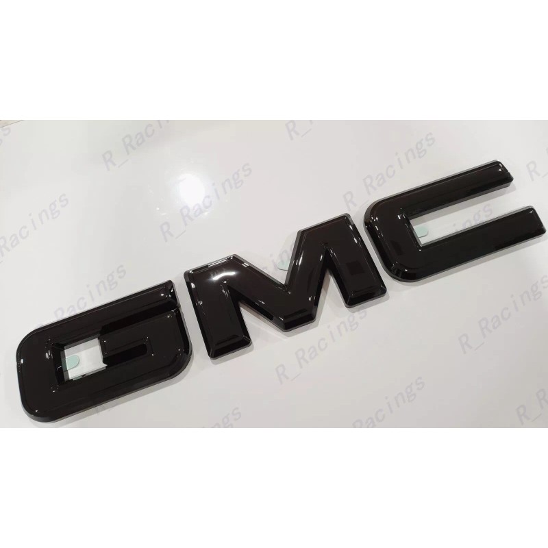 Auto Front & Rear Gloss Black Overlay Emblem 2019-2025 GMC