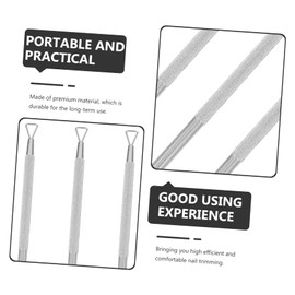 WOONEKY 5pcs Gel Nails Cuticle Pushers Stainless Steel Nail Remover Angled Cuticle Trimmer for Manicure