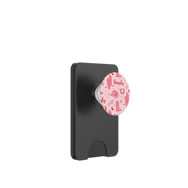 Pastel Cowboy Hat and Boot Pattern Pink Cowgirl Aesthetic PopSockets