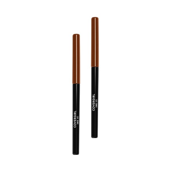 Covergirl Ink It Perfect Point Plus Waterproof Eyeliner Pencil, Cocoa Ink, Pack of 2 (Packaging May Vary)