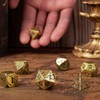 DND Metal Dice - Cracked Lightning Metal - Polyhedral Set