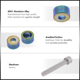 AJP Distributors JDM Engine Distributor Cap Cup Washers Bolts Aluminum Motor Dress Up Kit NeoChrome Compatible/Replacement For Civic Integra CRX DelSol B-Series B16A2 B16A3 B18C1 B18C5 B16 B17 B18 B20