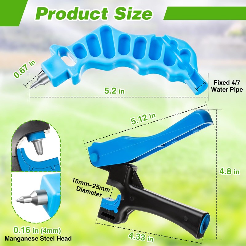 Feekoon Drip Irrigation Tubing Cutter Hole Punch Tool, Irrigation Sprinkler