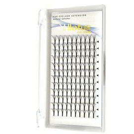 8d Premade Fans Eyelash Extensions 120 Fans 0.07 C|D Curl 8mm~15mm Russian Volume Lash Extensions Long Stem Clusters Pre Fanned Fluffy Matte Black (8D 0.07 Long Stem C 12mm)