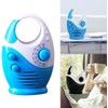 Shower Radio, Waterproof Bathroom Speaker Button, Mini Adjustable Volume Hanging