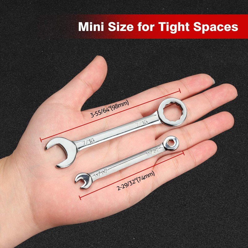 SPEEDWOX Mini Spanner Set SAE Ignition Wrench Set 10 Pcs