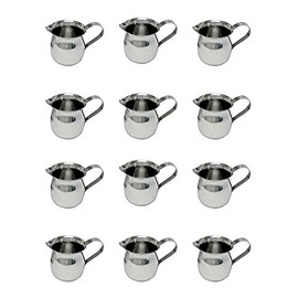 Update International BC-3 Stainless Steel Bell Creamer, 3-Ounce, 2-1/4-Inch, Set of 12