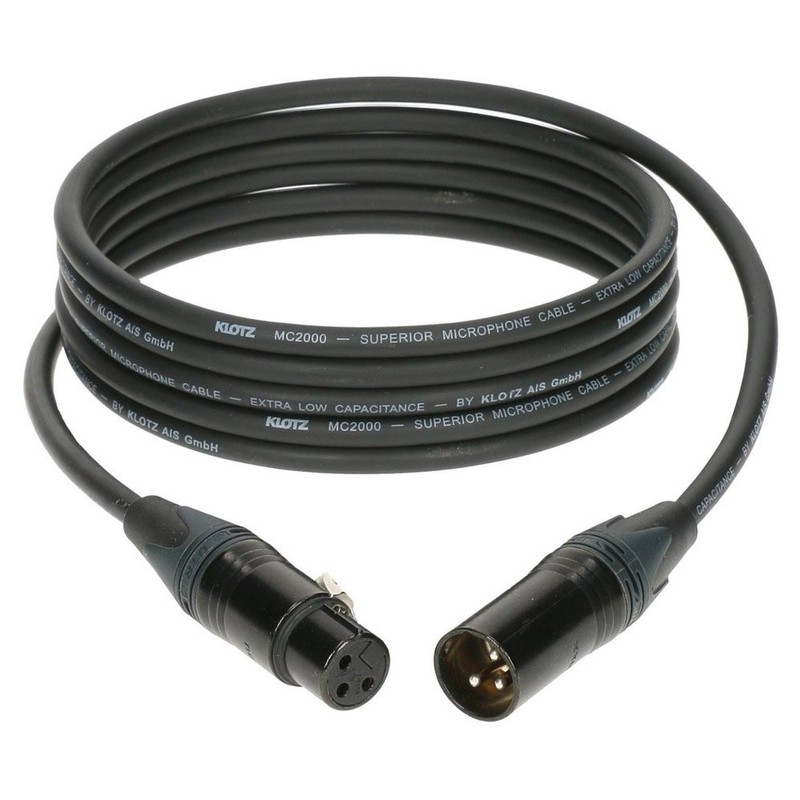 M-2 Microphone Cable 5m XLR f. / XLR m. black