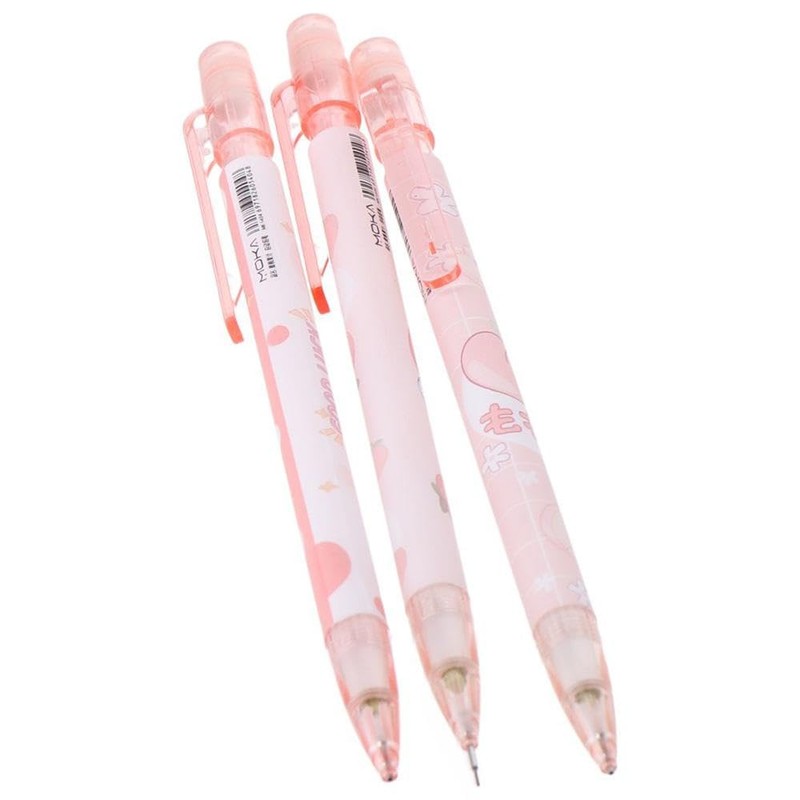Risedot 6 PCS Mechanical Pencil, 0.5mm Cute Peach Drawing Pencils