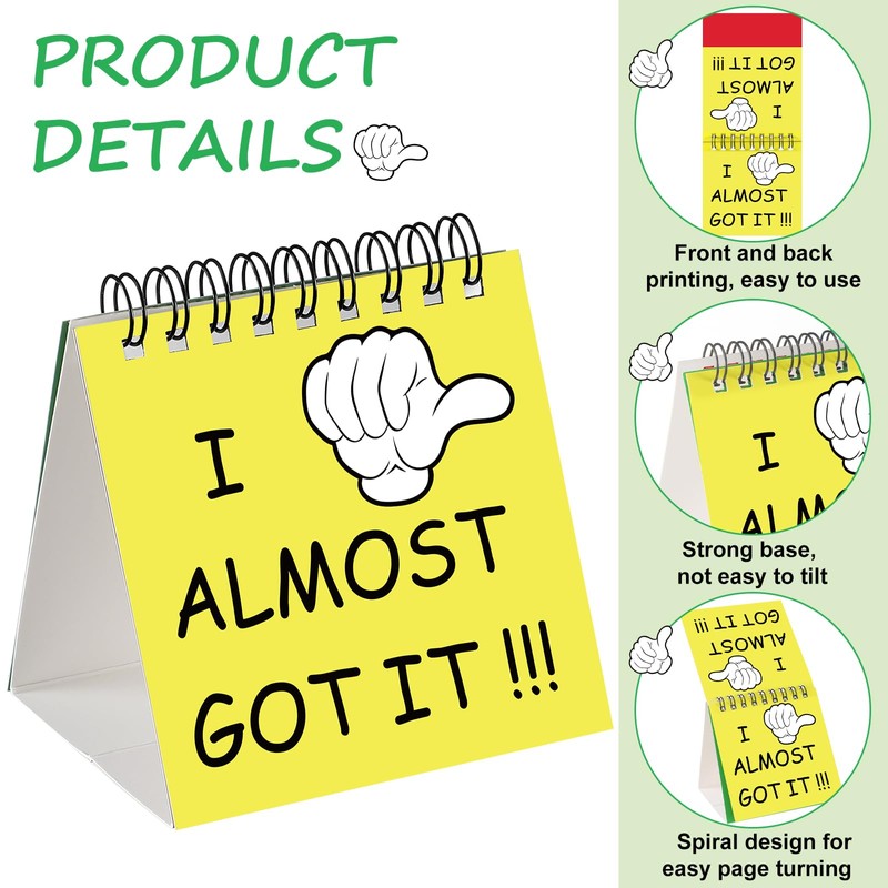 Harloon 12 Pcs I Need Help Mini Flip Chart Signs