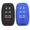 Btopars 2pcs 7 Buttons Silicone Rubber Remote Smart Key Fob