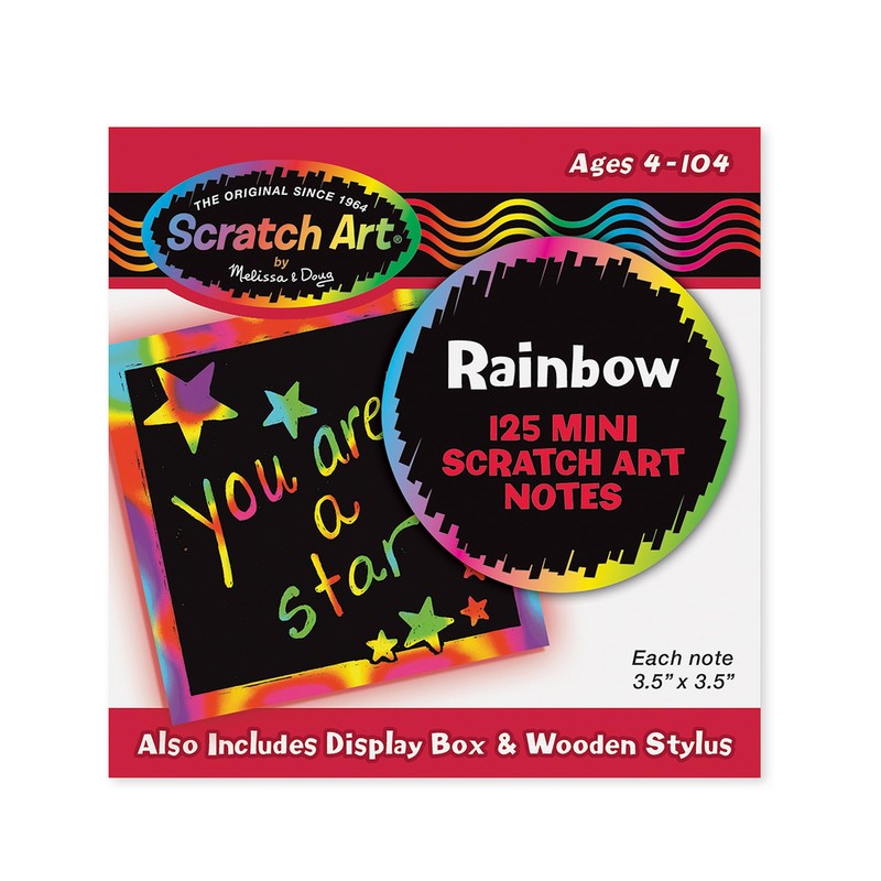Melissa & Doug Scratch Art Rainbow Mini Notes (125) With