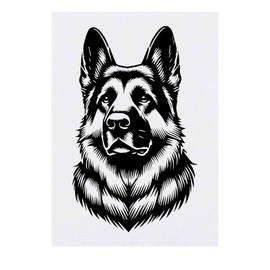 'German Shepherd' Temporary Tattoo - Water Resistant, Skin-Safe, Non-Toxic Transfer (TO00075949)