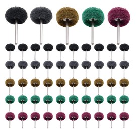 50/100/200pcs Abrasive Wheel, 1" Buffing Polishing Wheels, Metal Polishing Compound for Rotary Tools-1/8(3mm) Shank, 120 Grit, 180 Grit, 320 Grit, 400 Grit, 600 Grit