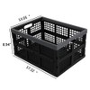 Fiazony 3-Pack 32 L Collapsible Crates, Plastic Folding Storage Crates