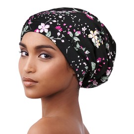 Alnorm Slouch Skullcap Beanie Satin Lined Knitted Cap Large Orange