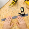 DOITOOL 2pcs Professional Combination Square Stainless Steel Woodworking Framing Tool