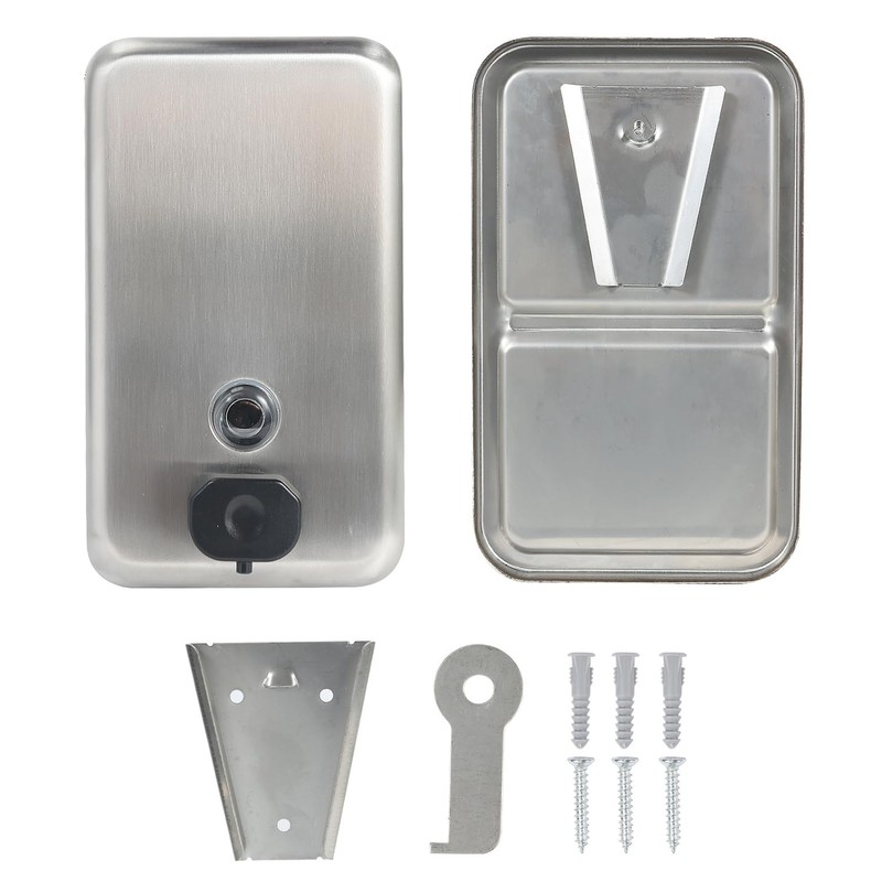 Stardrix Heavy Duty Stainless Steel Wall Mount Soap Dispenser, 1100ml/37oz,
