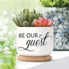 DecStic Be Our Guest Ceramic Planters Bible Verse Planters for