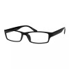 SA106 Mens 90s Classic Narrow Rectangular Black Plastic Rim Dad