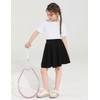 Hvididan Black Skirt for Girls,Size 13-14 Uniform Pleated Skater Skirts